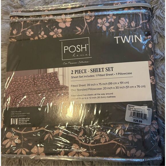 Posh Home 2 Piece Twin Sheet Set - Picture 2 of 2